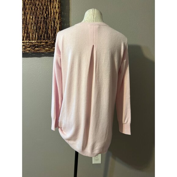 AMICI Pure Cashmere Light Pink Sweater Knotted Side S Small Balletcore NEW - Picture 3 of 6